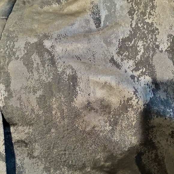 ✨ Ann Taylor LOFT Black & Charcoal Metallic Jacquard Sleeveless Sheath Dress 6✨ - Picture 10 of 12